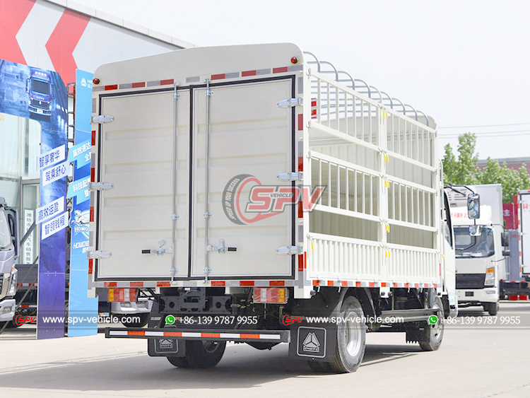 Howo Light Duty Fence Cargo Lorry - Rear Right Side